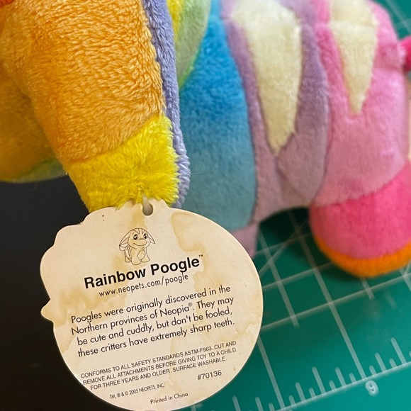 Neopets Rainbow Poogle Plushie from Limited Too 2005 - Picture 14 of 14